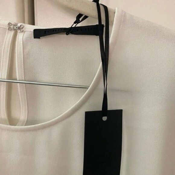 Jenni Kayne Crepe T-shirt Blouse Ivory - Picture 6 of 7